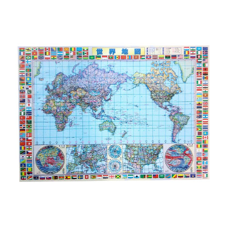 世界地図　８４１×５９４ｍｍ（折タイプ）